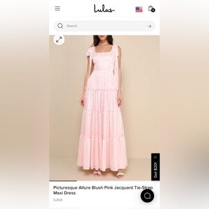 Lulu’s Pink Floral Bridesmaid or Formal Dress